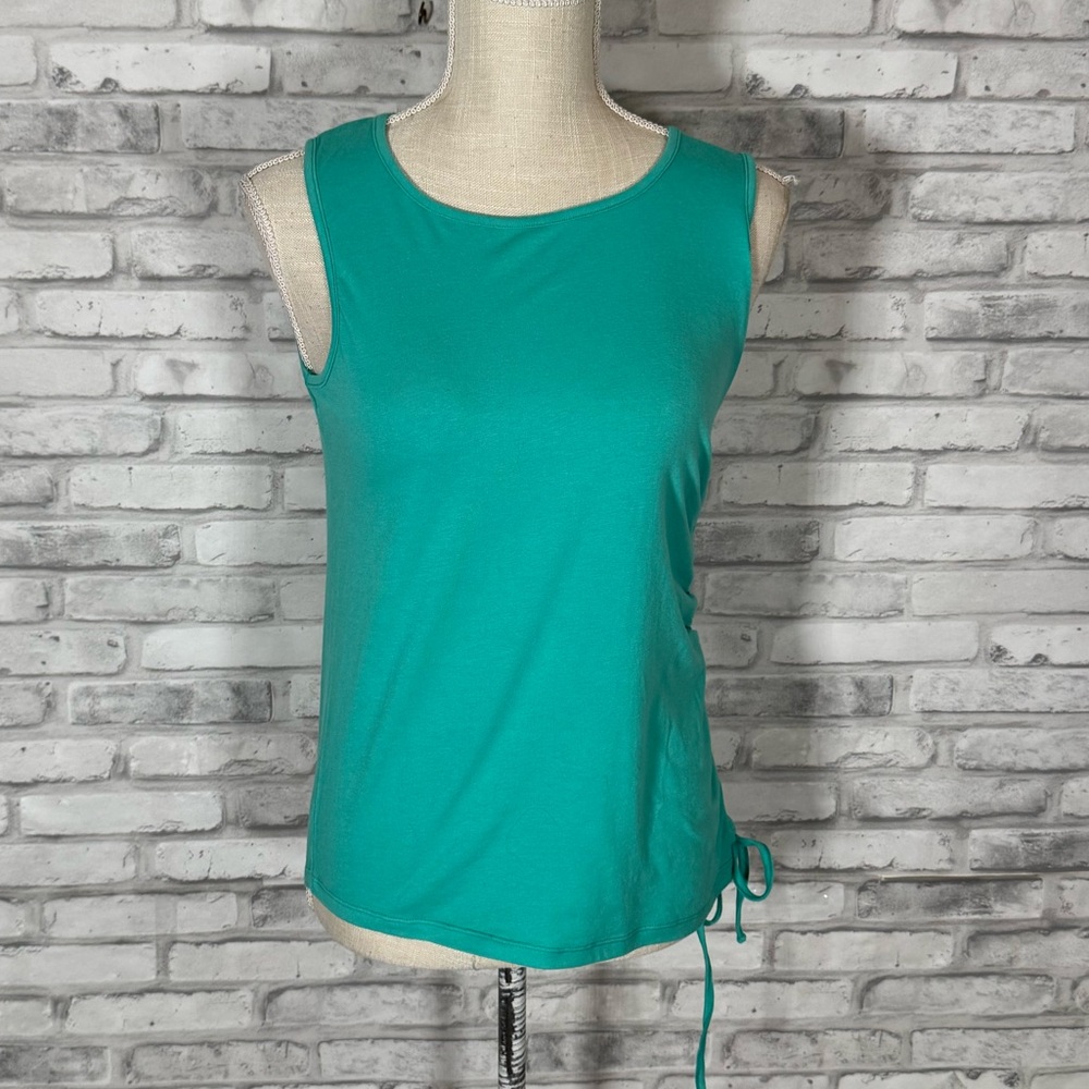 Signature Blue Fitted Tank Top